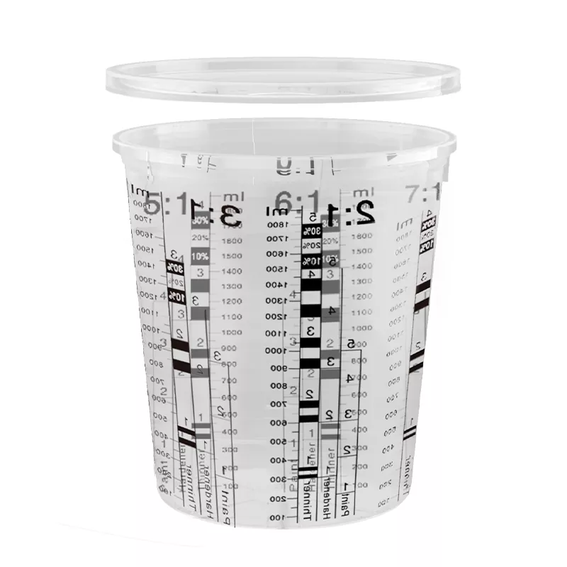 ຈອກປະສົມລົດຍົນຂະຫນາດ 2250mL PP ທີ່ມີຝາປິດ