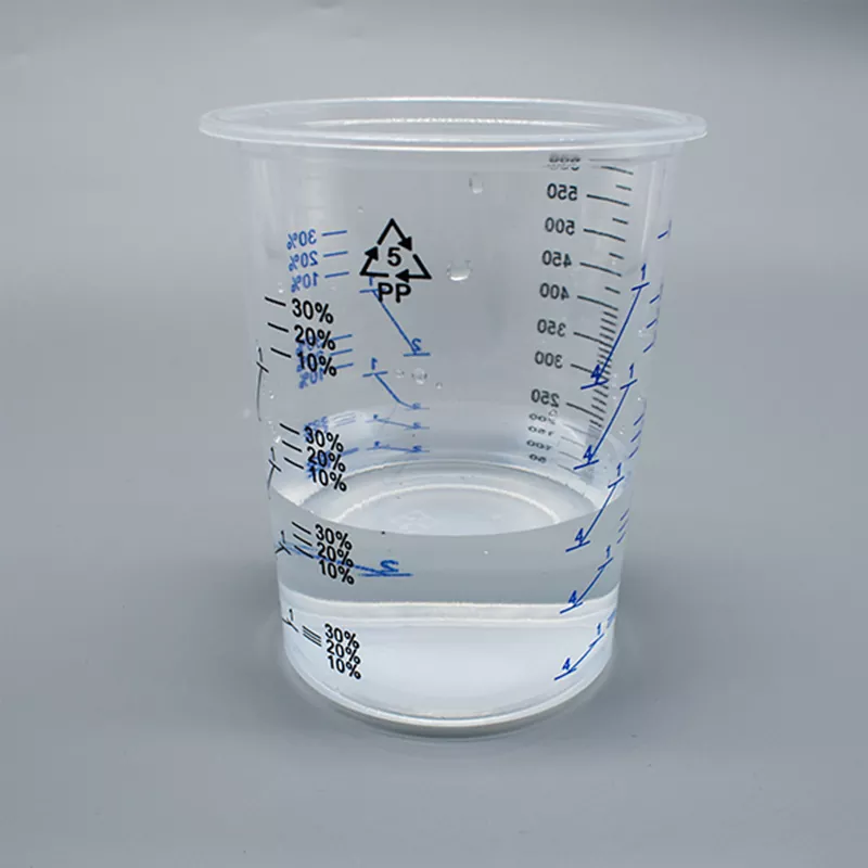 ຈອກປະສົມສີ PP ທີ່ຖືກຖິ້ມ 600ml